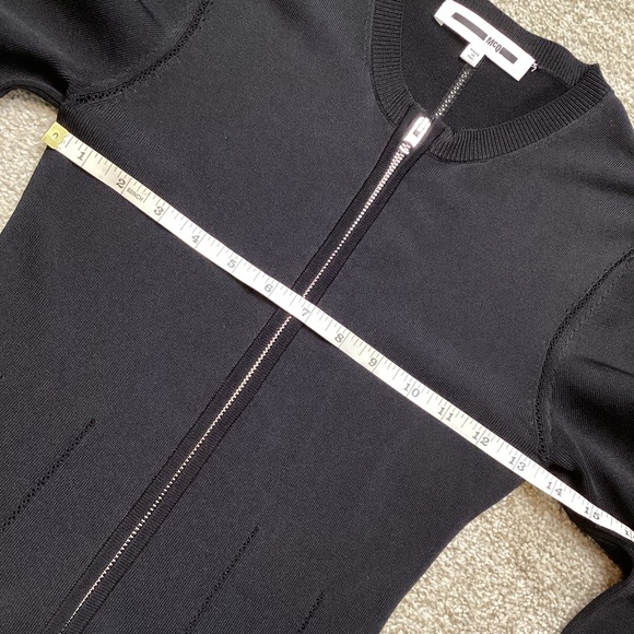 McQ by Alexander McQueen Peplum Jacket Black Blazer Top Shirt Hip Small Zip - Picture 7 of 10